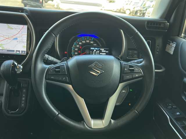 スズキ ハスラー Jスタイル Ⅱ ターボ 京都府 2022(令4)年 3.3万km デニムブルー ガンメタリック 2トーン ワンオーナー/純正ディスプレイオーディオ/・ナビ機能/フルセグTV/BT/CD/DVD/AM/FM/・Apple Car Play/Android Auto/・バックカメラ/アラウンドビュー/ETC/ルーフレール/ルーフキャリア/レーダークルコン/パドルシフト/シートヒーター/プッシュスタート/電格ウィンカーミラー/コーナーセンサー/グリップコントロール/ダウンヒルアシスト/オートライト/オートハイビーム/アイドリングストップ/衝突軽減/車線逸脱防止/純正ドアバイザー/純正フロアマット/取扱説明書/保証書/スマートスペアキー×１/AW付スタッドレスタイヤ×４車載/ルーフキャリアキー×１