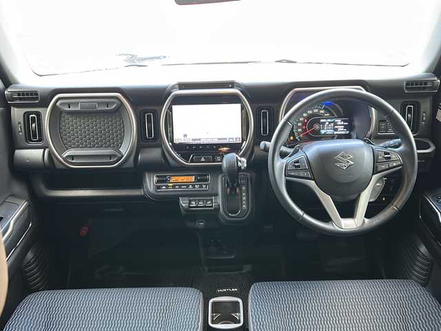 スズキ ハスラー Jスタイル Ⅱ ターボ 京都府 2022(令4)年 3.3万km デニムブルー ガンメタリック 2トーン ワンオーナー/純正ディスプレイオーディオ/・ナビ機能/フルセグTV/BT/CD/DVD/AM/FM/・Apple Car Play/Android Auto/・バックカメラ/アラウンドビュー/ETC/ルーフレール/ルーフキャリア/レーダークルコン/パドルシフト/シートヒーター/プッシュスタート/電格ウィンカーミラー/コーナーセンサー/グリップコントロール/ダウンヒルアシスト/オートライト/オートハイビーム/アイドリングストップ/衝突軽減/車線逸脱防止/純正ドアバイザー/純正フロアマット/取扱説明書/保証書/スマートスペアキー×１/AW付スタッドレスタイヤ×４車載/ルーフキャリアキー×１