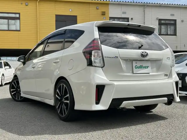トヨタ プリウス α S ツーリングセレクション G’s 和歌山県 2017(平29)年 11.8万km ホワイトパールクリスタルシャイン 社外アルパイン製ナビ/（AM/FM/CD/DVD/SD/Bluetooth/フルセグTV）/デジタルインナーミラー型ドラレコ/純正ドアバイザー/純正フロアマット/ETC/オートライト/プッシュスタート/スペアキー×１