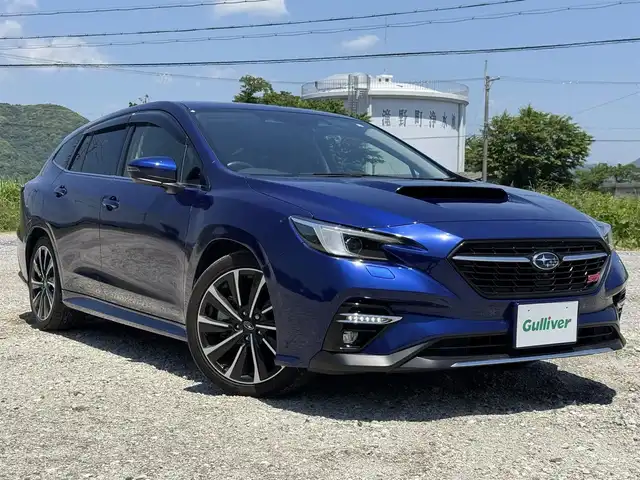 スバル レヴォーグ 1．8STIスポーツ EX 兵庫県 2022(令4)年 2.7万km 青 純正ナビ/フルセグTV/Bluetooth接続可/バックカメラ/左サイドカメラ/フロントカメラ/サンルーフ/レーダークルコン/ドライブレコーダー/全席シートヒーター/前席パワーシート/パワーバックドア/スマートキー×2/純正18インチAW
