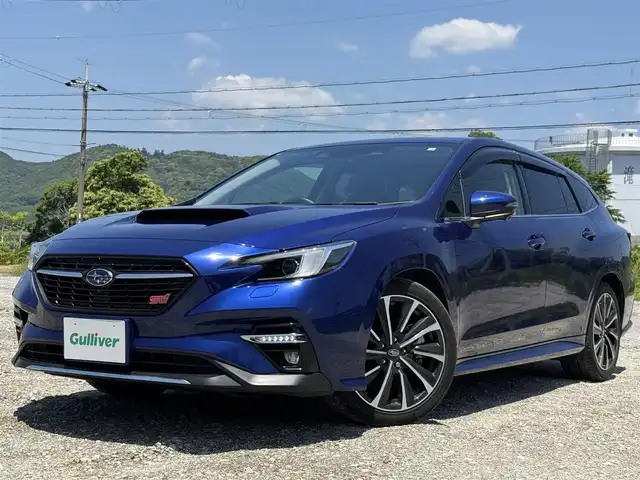 スバル レヴォーグ 1．8STIスポーツ EX 兵庫県 2022(令4)年 2.7万km 青 純正ナビ/フルセグTV/Bluetooth接続可/バックカメラ/左サイドカメラ/フロントカメラ/サンルーフ/レーダークルコン/ドライブレコーダー/全席シートヒーター/前席パワーシート/パワーバックドア/スマートキー×2/純正18インチAW