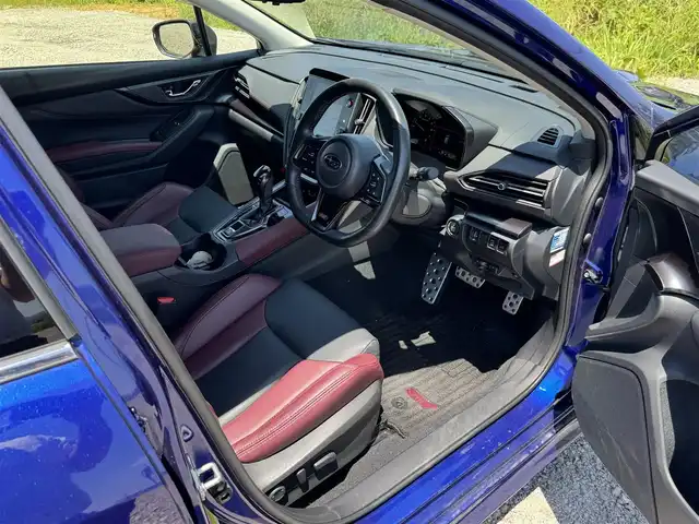 スバル レヴォーグ 1．8STIスポーツ EX 兵庫県 2022(令4)年 2.7万km 青 純正ナビ/フルセグTV/Bluetooth接続可/バックカメラ/左サイドカメラ/フロントカメラ/サンルーフ/レーダークルコン/ドライブレコーダー/全席シートヒーター/前席パワーシート/パワーバックドア/スマートキー×2/純正18インチAW