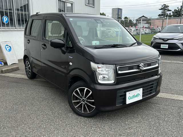 スズキ ワゴンＲ HYBRID FX 富山県 2018(平30)年 6.1万km アーバンブラウンパールメタリック ワンオーナー/全方位カメラ/スマートキー/社外メモリーナビ(CN-RZ843)/DVD/MSV/BT/デジタルTV/ETC/HUD/前席シートヒーター/オートライト/プッシュスタート/ドラレコ(HX-GP200)/衝突安全ブレーキ/レーンキープアシスト/ステアリングスイッチ/助手席下収納/横滑り防止装置/アイドリングストップ/純正フロアマット/コンビニフック/保証書・取説・ナビ取説/点検記録簿(R7/6/R5/7～)