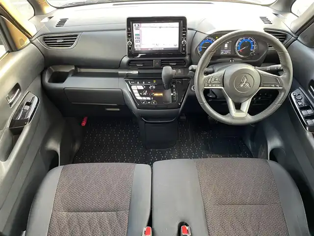 三菱 ｅＫクロススペース G プラスエディション 奈良県 2022(令4)年 3.4万km アメジストブラック ユーザー買取車両/純正9インチナビ/シートヒーター/全方位カメラ/前後ドラレコ/ETC/前後クリアランスソナー/リアサーキュレーター/LEDヘッドライト/純正ドアバイザー/純正15インチAW/純正フロアマット/後席リクライニング可能/ヘッドライトレベライザー/オートハイビーム