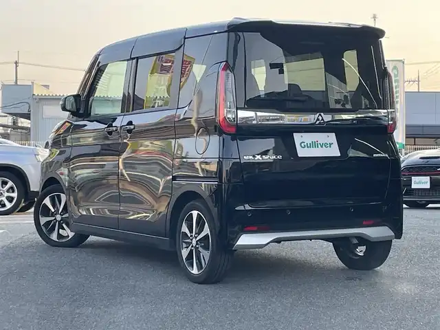 三菱 ｅＫクロススペース G プラスエディション 奈良県 2022(令4)年 3.4万km アメジストブラック ユーザー買取車両/純正9インチナビ/シートヒーター/全方位カメラ/前後ドラレコ/ETC/前後クリアランスソナー/リアサーキュレーター/LEDヘッドライト/純正ドアバイザー/純正15インチAW/純正フロアマット/後席リクライニング可能/ヘッドライトレベライザー/オートハイビーム