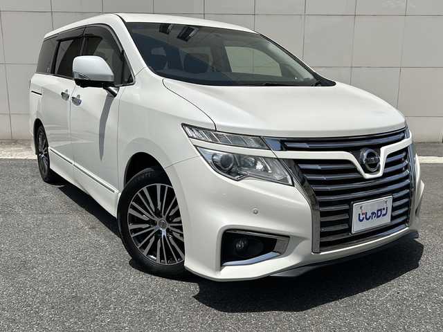 日産 エルグランド 250ハイウェイスター 埼玉県 2015(平27)年 13万km ブリリアントホワイトパール (株)IDOMが運営する【じしゃロン熊谷店】の自社ローン専用車両になりますこちらは現金またはオートローンご利用時の価格です。自社ローンご希望の方は別途その旨お申付け下さい/純正ナビ　/（フルセグTV/Bluetooth/CD/DVD/AM/FM）/ETC/全方位カメラ/クルーズコントロール/クリアランスソナー/両側パワースライドドア/オートヘッドライト/オットマン/１００V充電/ステアリングリモコン/スマートキースペア×１/プッシュスタート/フロアマット/ウインカーミラー/純正ドアバイザー/ダブル・サイドエアバッグ