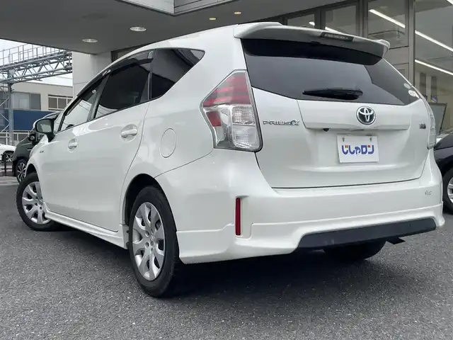 トヨタ プリウス α S Lセレクション 埼玉県 2015(平27)年 13万km ホワイトパールクリスタルシャイン (株)IDOMが運営する【じしゃロン鳩ヶ谷店】の自社ローン専用車両になりますこちらは現金またはオートローンご利用時の価格です。自社ローンご希望の方は別途その旨お申付け下さい/モデリスタエアロ/純正ＳＤナビ/　(CD/DVD/SD/Bluetooth接続)/フルセグＴＶ/バックカメラ/ビルドインＥＴＣ/オートライト/シートカバー/ＳＲＳエアバッグシステム/サイド＆カーテンエアバッグ/ＨＩＤヘッドライト