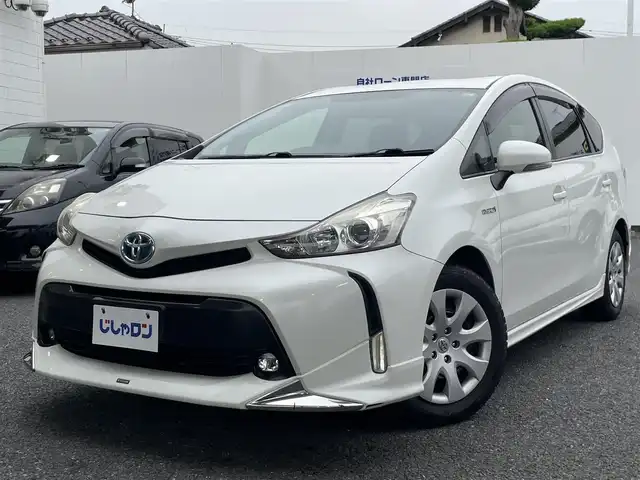 トヨタ プリウス α S Lセレクション 埼玉県 2015(平27)年 13万km ホワイトパールクリスタルシャイン (株)IDOMが運営する【じしゃロン鳩ヶ谷店】の自社ローン専用車両になりますこちらは現金またはオートローンご利用時の価格です。自社ローンご希望の方は別途その旨お申付け下さい/モデリスタエアロ/純正ＳＤナビ/　(CD/DVD/SD/Bluetooth接続)/フルセグＴＶ/バックカメラ/ビルドインＥＴＣ/オートライト/シートカバー/ＳＲＳエアバッグシステム/サイド＆カーテンエアバッグ/ＨＩＤヘッドライト