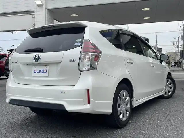 トヨタ プリウス α S Lセレクション 埼玉県 2015(平27)年 13万km ホワイトパールクリスタルシャイン (株)IDOMが運営する【じしゃロン鳩ヶ谷店】の自社ローン専用車両になりますこちらは現金またはオートローンご利用時の価格です。自社ローンご希望の方は別途その旨お申付け下さい/モデリスタエアロ/純正ＳＤナビ/　(CD/DVD/SD/Bluetooth接続)/フルセグＴＶ/バックカメラ/ビルドインＥＴＣ/オートライト/シートカバー/ＳＲＳエアバッグシステム/サイド＆カーテンエアバッグ/ＨＩＤヘッドライト
