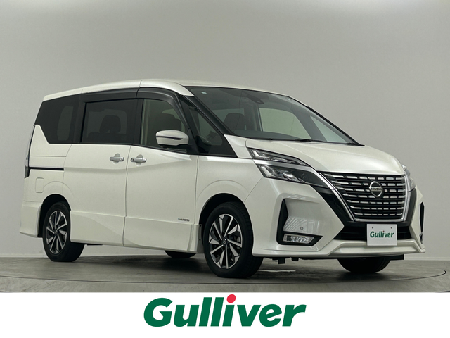 日産 セレナ ハイウェイスター 埼玉県 2020(令2)年 8万km ブリリアントホワイトパール ９型ナビ　フリップダウンモニター　ＥＴＣ　クリアランスソナー　ブラインドスポットモニター　両側電動スライドドア　アイドリングストップ　オートブレーキホールド　パーキングアシスト　ＬＥＤヘッドライト