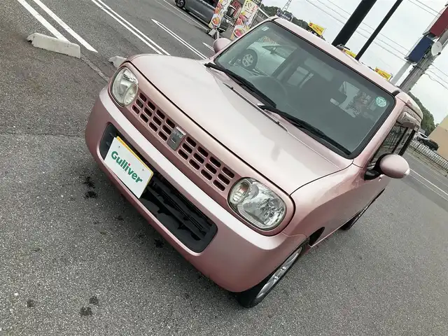 スズキ ラパン X 滋賀県 2009(平21)年 7.8万km チェリーピンクパールメタリック ・車検8年3月まで/・社外7インチナビ/CD、ワンセグテレビ/・純正フロアマット/・光軸調整ダイヤル/・ウィンカーミラー/・ドアバイザー/・プッシュスタート/・アクセサリーソケット/・スペアキー有り/・取扱説明書/・保証書
