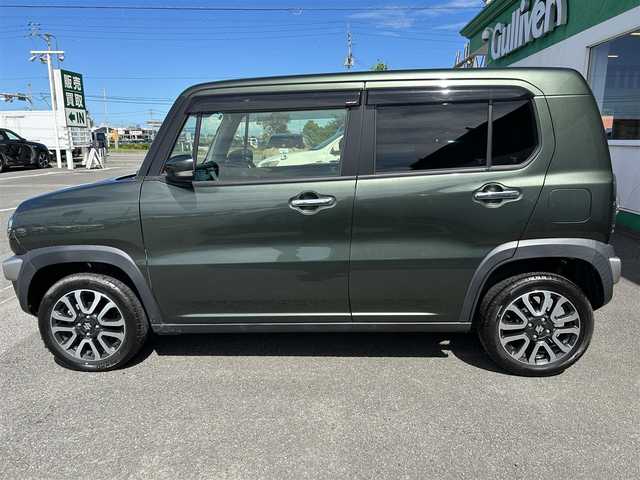 スズキ ハスラー Jターボ ブラックインテリアパッケージ 徳島県 2019(令1)年 2万km クールカーキPM 社外7インチナビ/（Bluetooth/フルセグTV/CD/DVD）/クルーズコントロール/ハーフレザーシート/シートヒーター/HIDヘッドライト/オートライト/オートエアコン/純正アルミホイール/純正フロアマット/ETC/プッシュスタート/スマートキー