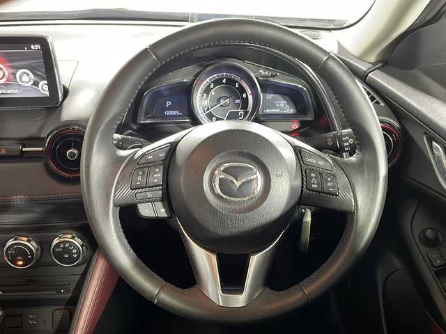 マツダ ＣＸ－３ XD ツーリング 沖縄県 2015(平27)年 13.1万km セラミックM 純正ナビ/（ＢＴ，フルセグ，ＣＤ／ＤＶＤ，ラジオ）　/バックカメラ　/クルーズコントロール　/ハーフレザーシート/ＢＳＭ(ブラインドスポットモニター)　/ＨＵＤ(ヘッドアップディスプレイ)　/ドライブレコーダー　/ビルトインＥＴＣ　/パドルシフト　/ＵＳＢポート　/スマートブレーキサポート　/純正フロアマット/革巻きステアリング/LEDヘッドライト/純正18インチアルミホイール/スペアキー