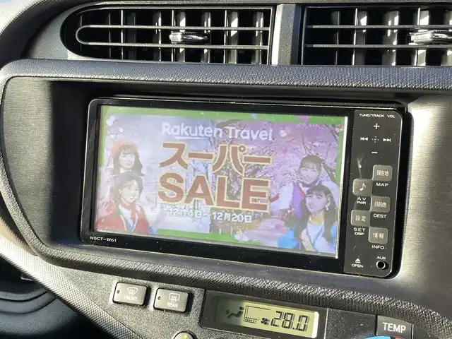 トヨタ アクア G 千葉県 2012(平24)年 4.1万km シルバーM ワンオーナー/純正ナビ/　・ワンセグTV/CD/AUX/D/N席シートヒーター/ETC/オートライト/フォグライト/取説/保証書/スマートキー/　・スペアキー/H25.26.27.28.29.30.R1.2.3.4.7ディーラー記録簿