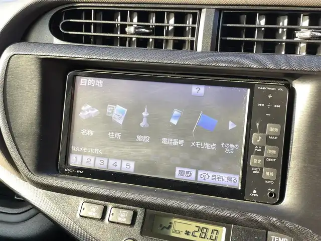 トヨタ アクア G 千葉県 2012(平24)年 4.1万km シルバーM ワンオーナー/純正ナビ/　・ワンセグTV/CD/AUX/D/N席シートヒーター/ETC/オートライト/フォグライト/取説/保証書/スマートキー/　・スペアキー/H25.26.27.28.29.30.R1.2.3.4.7ディーラー記録簿