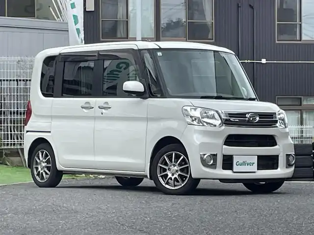 ダイハツ タント X ターボ 宮城県 2015(平27)年 8万km パールホワイトⅢ ワンオーナー/4WD/社外メモリナビ/AM/FM/BT/USB/AUX/フルセグTV/バックカメラ/片側パワースライドドア/ステアリングスイッチ/社外アルミ夏タイヤ14インチ/純正アルミ冬タイヤ14インチ/ヘッドランプレベライザー/純正フロアマット