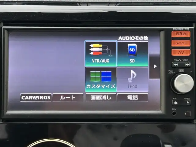 三菱 ｅＫカスタム G 岡山県 2013(平25)年 6.8万km パープリッシュネイビーパール 登録時走行距離67689km/純正ナビ/フルセグTV(AM/FM/CD/Bluetooth)/バックカメラ/前後ドライブレコーダー/ETC/アイドリングストップ/電動格納ミラー/純正フロアマット/14インチ純正AW/プッシュスタート/スマートキー(スペア×1)