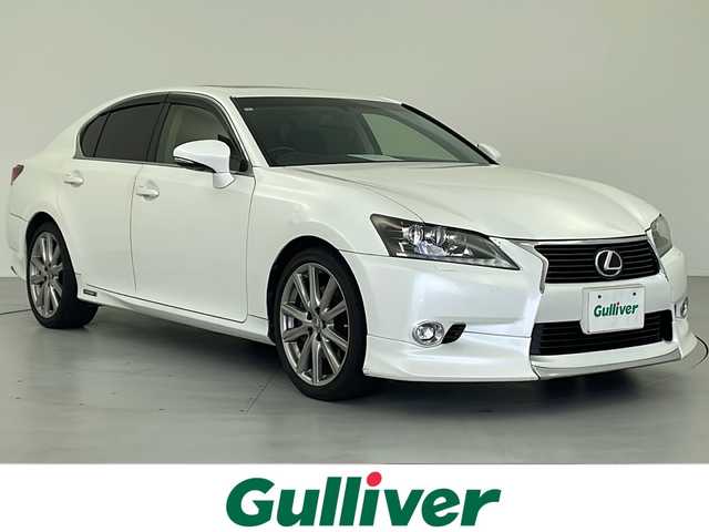 レクサス ＧＳ 300h バージョンL 岐阜県 2014(平26)年 12.6万km ホワイトパールクリスタルシャイン 純正ナビ/AM/FM/TV/SD/BT/CD/DVD/バックカメラ/サンルーフ/レザーシート/シートベンチレーションD席・N席/【エアーシート/シートヒーター】/R席シートヒーター/R席エアコン/パワーシートD/N席/シートメモリー/クルーズコントロール/LEDヘッドライト/フォグライト/ビルドインETC/リアサンシェード/純正19インチアルミホイール/ドアバイザー/フロアマット