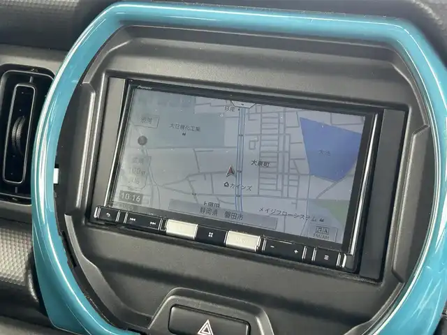スズキ ハスラー HYBRID G 静岡県 2021(令3)年 6.9万km デニムブルー ガンメタリック 2トーン 社外メモリナビ/Bluetooth/DVD/CD/バックカメラ/ETC/オートライト/プッシュスタート/ステアリングスイッチ/レーンキープアシスト/デュアルカメラブレーキサポート/誤発進抑制機能/標識認識機能/車線逸脱警報/オートハイビーム/パーキングセンサー/盗難防止装置/社外フロアマット/保証書・取扱説明書