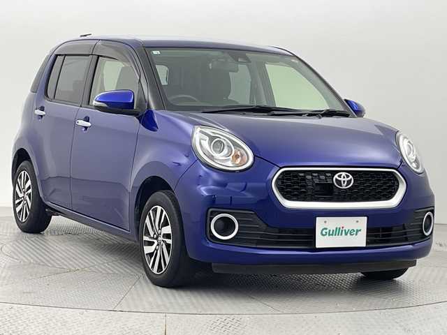 トヨタ パッソ モーダ　S 新潟県 2016(平28)年 3万km ディープブルークリスタルマイカ 禁煙車/スマートアシストII/純正SDナビ/　　CD/AM/FM/ワンセグ/バックモニター/LEDオートライト/レザー調シートカバー付/純正14インチアルミホイール付/アイドリングストップ/フロアマット/ドアバイザー/スペアキー/スマートキー/ETC