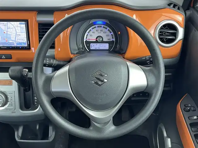 スズキ ハスラー G 大分県 2015(平27)年 4.3万km パッションオレンジマイカ/スペリアホワイト 社外メモリナビ（MDV-D403）/ワンセグTV/CD/DVD/Bluetooth/運転席シートヒーター/ETC/スマートキー/キセノン/衝突軽減ブレーキ/Wエアバッグ/ABS/横滑り防止装置/ドライブレコーダー/アイドリングSTOP/オートライト/プライバシーガラス/ドアバイザー/新車時保証書/取扱説明書