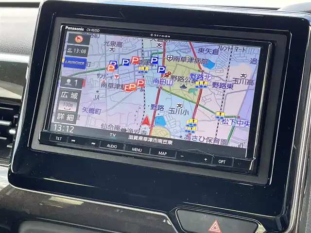 ホンダ Ｎ ＢＯＸ カスタム G L ターボ ホンダセンシング 滋賀県 2019(平31)年 6.1万km プラチナホワイトパール 社外7インチナビ/【Bluetooth/CD/DVD/フルセグTV】/ホンダセンシング/・衝突軽減ブレーキ〈CMBS〉/・誤発進抑制機能/・後方誤発進抑制機能/・歩行者事故低減ステアリング/・路外逸脱抑制機能/・アダプティブクルーズコントロール/・LKAS〈車線維持支援システム〉/・オートハイビーム/・先行車発進お知らせ機能/・標識認識機能/両側パワースライドドア/LEDヘッドライト/ビルトインETC/前方ドライブレコーダー/プッシュスタート/スマートキー/ステアリングリモコン