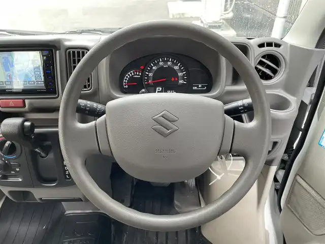 スズキ エブリイ PC リミテッド 滋賀県 2020(令2)年 0.6万km スペリアホワイト 社外7インチナビ/【Bluetooth/CD/DVD/フルセグTV】/リアソナー/レーンキープアシスト/衝突軽減ブレーキ/オートマチックハイビーム/前後ドライブレコーダー/ETC/純正フロアマット/ドアバイザー/リモコンキー