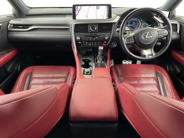 レクサス ＲＸ 450h Fスポーツ 道央・札幌 2020(令2)年 6.1万km ホワイトノーヴァガラスフレーク ・4WD/・寒冷地仕様/・純正ナビ&CD&DVD&BT&TV/・全方位カメラ/・ヘッドアップディスプレイ/・レクサスセーフティシステム/・レーダークルーズコントロール/・パワーバックドア/・前席パワーシート/・前席シートヒーター/・前席ベンチレーション/・ステアリングヒーター/・ドアミラーヒーター/・社外前後ドライブレコーダー/・ビルトインETC2.0/・クリアランスソナー/・三眼LEDヘッドライト/・純正エンジンスターター/・スマートキー/・スペアキー/・純正AW付夏タイヤ積込