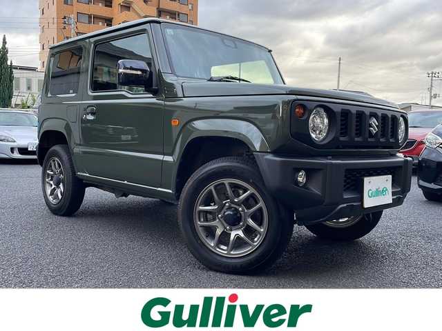 スズキ ジムニー XC 山形県 2021(令3)年 1.6万km ジャングルグリーン ・ワンオーナー/・４WD/・社外オーディオ/CD/DVD/Bluetooth/・クルーズコントロール/・衝突被害軽減システム/・レーンキープアシスト/・標識検知/・先行車発進告知/・オートマチックハイビーム/・オートライト/・LEDヘッドランプ/・横滑り防止装置/・ダウンヒルアシスト/・前席シートヒーター/・純正AW/・スペアキー1本/・保証書/・取扱説明書