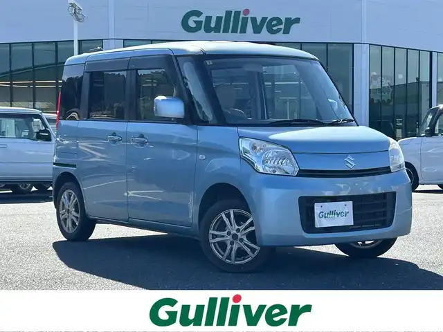 スズキ スペーシア G 島根県 2015(平27)年 12.2万km フィズブルーパールメタリック 登録時走行距離121853km/社外HDDナビ/ワンセグTV/社外アルミホイール/スマートキー/スペアキー/純正フロアマット/プッシュスタート/アイドリングストップ