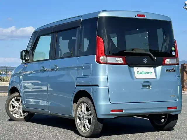 スズキ スペーシア G 島根県 2015(平27)年 12.2万km フィズブルーパールメタリック 登録時走行距離121853km/社外HDDナビ/ワンセグTV/社外アルミホイール/スマートキー/スペアキー/純正フロアマット/プッシュスタート/アイドリングストップ