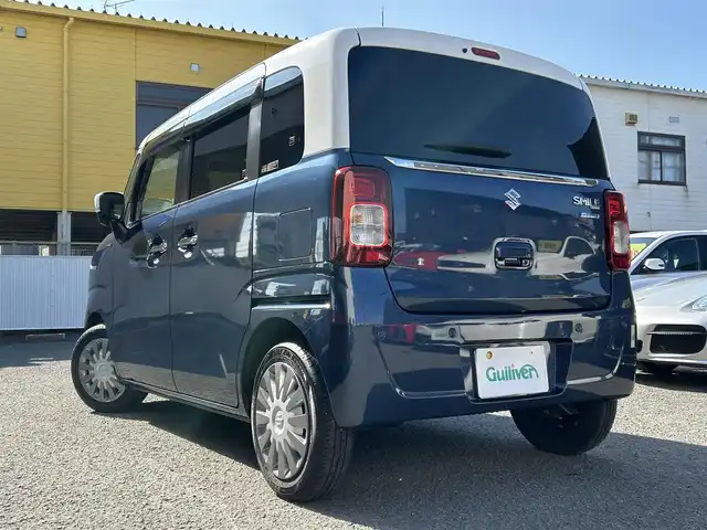 スズキ ワゴンＲ スマイル HYBRID X 和歌山県 2023(令5)年 3.4万km インディゴブルーメタリック/ホワイト2トーン 純正ナビ/（AM/FM/DVD/CD/フルセグTV/Bluetooth/SmartphoneLink)/ワンオーナー/左右パワースライドドア/インディゴブルーメタリック/ホワイト2トーン/全周囲カメラ/バックカメラ/クリアランスソナー/D席シートヒーター/前後ドライブレコーダー/アイドリングストップ/ETC/USBポート×２/ベンチシート/純正アルミホイール/保証書/取扱説明書