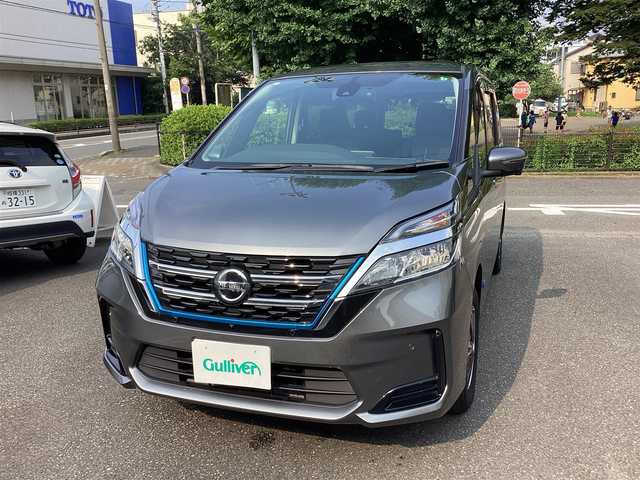 日産 セレナ e－パワー XV 神奈川県 2021(令3)年 3.8万km ダークメタルグレー ワンオーナー/プロパイロット/セーフティーパックB/純正9インチナビ/CD/DVD/Blu-ray/DTV/Bluetooth/アラウンドビューモニター/純正フリップダウンモニター/両側パワースライドドア/ステアリングスイッチ/デジタルインナーミラー/コーナーセンサー/BSM/ドライブレコーダー/ビルトインETC/オートデュアルエアコンリアヒーターダクト  /フロアマット/ドアバイザー