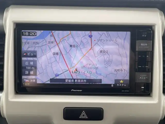 マツダ フレア クロスオーバー XG 愛媛県 2018(平30)年 4.9万km ブルーイッシュブラックパール3 デュアルカメラブレーキサポート/レーンキープアシスト/社外7インチナビ【AVIC-RWS901】/　CD/DVD/Bluetooth/フルセグTV/プッシュスタート/オートライト/HIDヘッドライト/全席シートヒーター/ドアバイザー/フロアマット