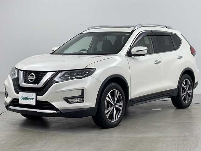 日産 エクストレイル 20Xi 道央・札幌 2019(平31)年 2.4万km ブリリアントホワイトパール ・4WD/・禁煙車/・ALPINE10インチナビ　/&CD&DVD&フルセグTV&BT/・パワーバックドア/・サンルーフ/・バックカメラ/・全方位モニター/・プロパイロット/・コーナーセンサー/・ダウンヒルアシスト/・アイドリングストップ　/・全席シートヒーター　/・インテリジェントミラー/・純正ドライブレコーダー　/・ビルトインETC　/・純正フロアマット/・プッシュスタート/・電動格納ミラー/・LEDヘッドライト/・オートライト/・スマートキー/・スペアキー/・社外AWスタッドレスタイヤ積込