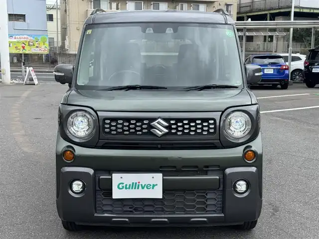 スズキ スペーシア ギア HYBRID XZ 千葉県 2020(令2)年 2.2万km クールカーキパールメタリック/ガンメタリック2トーン 衝突軽減ブレーキ/レーダークルーズコントロール/レーンキープアシスト/純正SDナビ/フルセグTV/Bluetooth/全方位カメラ/両側電動スライドドア/D/N席シートヒーター/リアシーリングファン/LEDライト/スマートキー