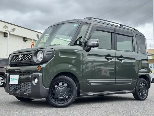 スズキ スペーシア ギア HYBRID XZ 千葉県 2020(令2)年 2.2万km クールカーキパールメタリック/ガンメタリック2トーン 衝突軽減ブレーキ/レーダークルーズコントロール/レーンキープアシスト/純正SDナビ/フルセグTV/Bluetooth/全方位カメラ/両側電動スライドドア/D/N席シートヒーター/リアシーリングファン/LEDライト/スマートキー