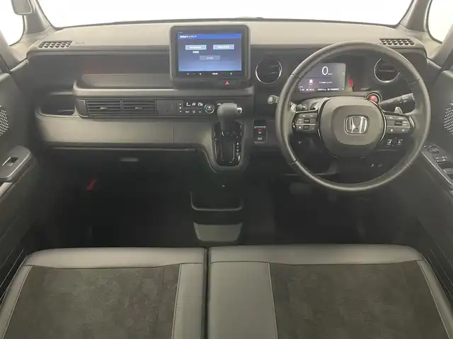 ホンダ Ｎ ＢＯＸ カスタム ターボ 愛知県 2024(令6)年 0.8万km クリスタルブラックパール 純正８型ＤＡ　両側パワスラ　シートヒーター　パドルシフト　黒ハーフレザーシート　衝突軽減　車線逸脱　LEDオートライト　オートハイビーム　コーナーセンサー　電子パーキング　アイドリングストップ　禁煙車　純正１５インチAW　カーテンエアバッグ　プッシュスタート　スマートキー