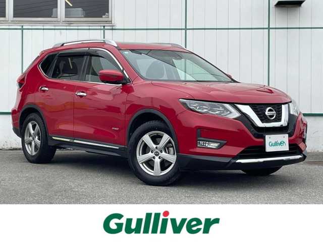 日産 エクストレイル ハイブリッド 20Xi 山梨県 2018(平30)年 4.5万km バーニングレッド ワンオーナー/4WD/サンルーフ/純正SDナビ/Bluetooth接続/フルセグTV/全方位カメラ/ETC/全席シートヒーター/電動リアゲート/ドライブレコーダー/ルーフレール/衝突被害軽減システム/社外17インチアルミホイール/スペアキー2本/取扱説明書/保証書