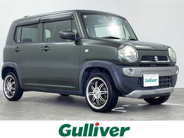 スズキ ハスラー G 鹿児島県 2014(平26)年 7.8万km クールカーキPM フルタイム4WD/社外SDナビ/フルセグテレビ/Bluetooth/衝突軽減ブレーキ/アイドリングストップ/D席シートヒーター/スペアキー