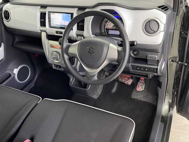 スズキ ハスラー G 鹿児島県 2014(平26)年 7.8万km クールカーキPM フルタイム4WD/社外SDナビ/フルセグテレビ/Bluetooth/衝突軽減ブレーキ/アイドリングストップ/D席シートヒーター/スペアキー