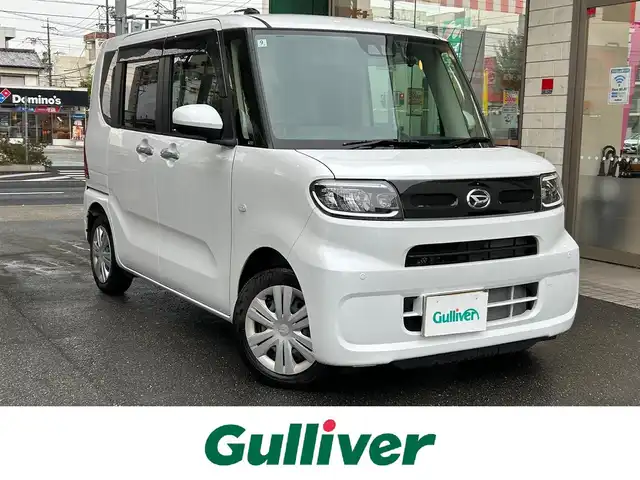 ダイハツ タント X 愛知県 2024(令6)年 0.5万km シャイニングホワイトパール ワンオーナー/登録時4463ｋｍ/左リアパワースライドドア/前席シートヒーター/運転席シートリフター/純正ＬＥＤヘッドライト/Panasonic製ＳＤナビ〈CN-E330D〉/・ＣＤ／Bｌｕｅｔｏｏｔｈ／ワンセグＴＶ/バックカメラ/アヒーターダクト/電動パーキング＆オートホールド/格納式シートバックテーブル/リア格納式サンシェード/eco IDLE/コムテック製全方向対応ドライブレコーダー〈HDR361GW〉/スマートアシスト/・衝突回避支援ブレーキ/・衝突警報機能/・ブレーキ制御付誤発進抑制制御/・車線逸脱警報機能/・路外逸脱警報機能/・先行車発進告知/・オートハイビーム/・ロードサインアシスト/・前後センサー/スマートキー＆プッシュスタート