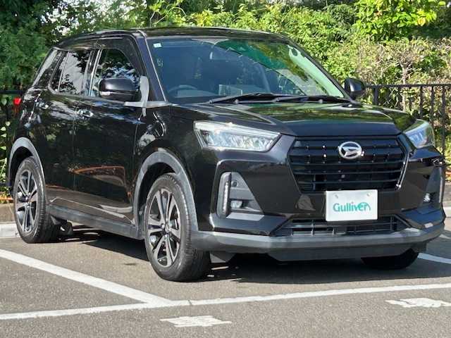 ダイハツ ロッキー G 宮城県 2019(令1)年 5.2万km ブラックマイカメタリック ターボ/純正ナビ/アラウンドビューモニター/バック、サイド、フロントカメラ/フルセグTV/Bluetooth、CD、DVD/レーダークルーズコントロール/衝突被害軽減システム/クリアランスソナー/前後コーナーセンサー/ブラインドスポットモニター/レーンキープアシスト/オートマチックハイビーム/MTモード付きAT/盗難防止装置/LEDヘッドライト/フォグランプ/オートライト/シートヒーター/純正アルミホイール/純正ドライブレコーダー/純正フロアマット/ETC/アイドリングストップ/横滑り防止装置/アンチロック・ブレーキ・システム
