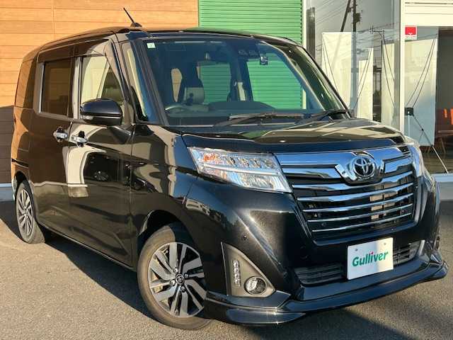 トヨタ ルーミー カスタムG 静岡県 2020(令2)年 0.9万km ブラックマイカメタリック 純正ナビ/(フルセグTV/BT/FM/AM)/ドライブレコーダー/バックカメラ/両側パワースライドドア/ETC/LEDヘッドライト/フォグランプ/オートライト/ウィンカーミラー/電動格納ミラー/純正14インチAW/シートリフター/プッシュスタート/純正フロアマット/保証書/取扱説明書
