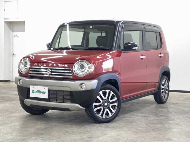 スズキ ハスラー Jスタイル Ⅱ 長崎県 2016(平28)年 1.9万km フェニックスレッドパール/ブルーイッシュブラックパール CDオーディオ　型式：GCW315（Bluetooth CD FM AM）  /ワンオーナー  /プッシュスタート  /衝突軽減ブレーキ  /運転席助手席シートヒーター  /ヒーテッドドアミラー /HID/フォグランプ   /オートライト  /オートエアコン  /レーンキープ  /アイドリングストップ  /電動格納ウインカーミラー  /シートリフター  /チルトステアリング  /ハーフレザーシート  /ツートンカラー  /フロアマット  /ドアバイザー