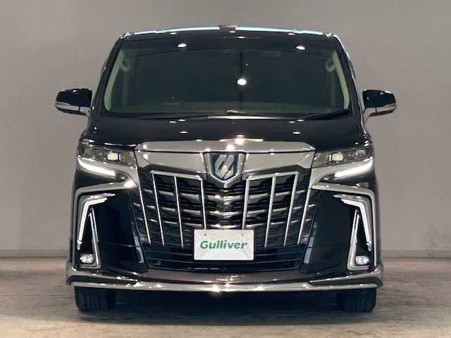 トヨタ アルファードハイブリット SR Cパッケージ 宮城県 2018(平30)年 4万km ブラック 4WD/寒冷地仕様/サンルーフ/ナイトビジョン/モデリスタエアロ/シグネチャーブレード/シーケンシャルウィンカー/デジタルインナーミラー/JBLプレミアムサウンドシステム/後席用モニター/純正ナビ/アラウンドビューモニター/フルセグTV/Bluetooth、CD、DVD、ブルーレイ/プリクラッシュセーフティー/クルーズコントロール/レーンキープアシスト/オートマチックハイビーム/ブラインドスポットモニター/前後コーナーセンサー/ロードサインアシスト/MTモード付きAT/ワイパーヒーター/100V充電/電動リアゲート/ハンドルヒーター/本革レザーシート/3列シート/オットマン/エアーシート/シートヒーター/シートメモリー/パワーシート/三眼LEDヘッドライト/フォグランプ/オートライト/純正アルミホイール/純正ビルトインETC2.0/純正フロアマット/全方位ドライブレコーダー/プッシュスタート