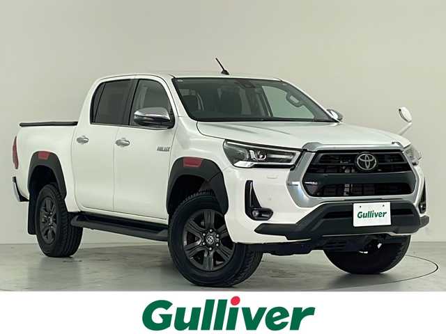 トヨタ ハイラックス Z 大阪府 2021(令3)年 3.5万km スーパーホワイトⅡ 禁煙車/プリクラッシュセーフティ　PCS/　・レーンディパーチャーアラート　LDA/　・レーダークルーズコントロール　ACC/　・ロードサインアシスト　RSA/　・先行車発進告知機能/純正ナビ/　Bluetooth/AM/FM/CD/DVD/AUX/ワンセグ/バックカメラ/LEDオートライト/スマートキー/純正ETC/MTモード付AT/革巻きステアリング/ステアリングスイッチ/電動格納ウィンカーミラー/トノカバー