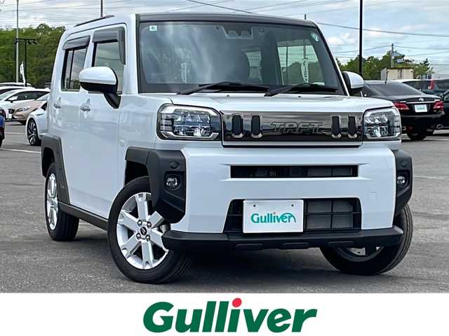 ダイハツ タフト G 道央・札幌 2024(令6)年 0.5万km シャイニングホワイトパール ４WD/ワンオーナー/ガラスルーフ/純正ディーラーOPナビ/CD/DVD/BT/フルセグ/衝突被害軽減ブレーキ/横滑り防止装置/レーンキープアシスト/コーナーセンサー/バックカメラ/ETC/ドライブレコーダー/アイドリングストップ/PWRMODE/前席シートヒーター/革巻きステアリング/ステアリングリモコン/電動パーキング/ブレーキホールド/レーダー探知機/プッシュスタート/スマートキー/LEDヘッドライト/オートライト/オートハイビーム/フォグランプ/電動格納ミラー/純正フロアマット/ドアバイザー/スペアキー/純正エンジンスターター/社外AW付冬タイヤ積込/165/65/R15/2023年/山9mm