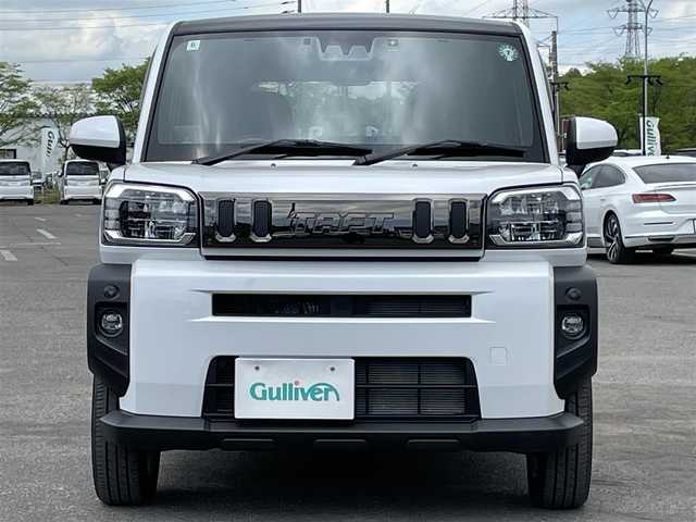 ダイハツ タフト G 道央・札幌 2024(令6)年 0.5万km シャイニングホワイトパール ４WD/ワンオーナー/ガラスルーフ/純正ディーラーOPナビ/CD/DVD/BT/フルセグ/衝突被害軽減ブレーキ/横滑り防止装置/レーンキープアシスト/コーナーセンサー/バックカメラ/ETC/ドライブレコーダー/アイドリングストップ/PWRMODE/前席シートヒーター/革巻きステアリング/ステアリングリモコン/電動パーキング/ブレーキホールド/レーダー探知機/プッシュスタート/スマートキー/LEDヘッドライト/オートライト/オートハイビーム/フォグランプ/電動格納ミラー/純正フロアマット/ドアバイザー/スペアキー/純正エンジンスターター/社外AW付冬タイヤ積込/165/65/R15/2023年/山9mm