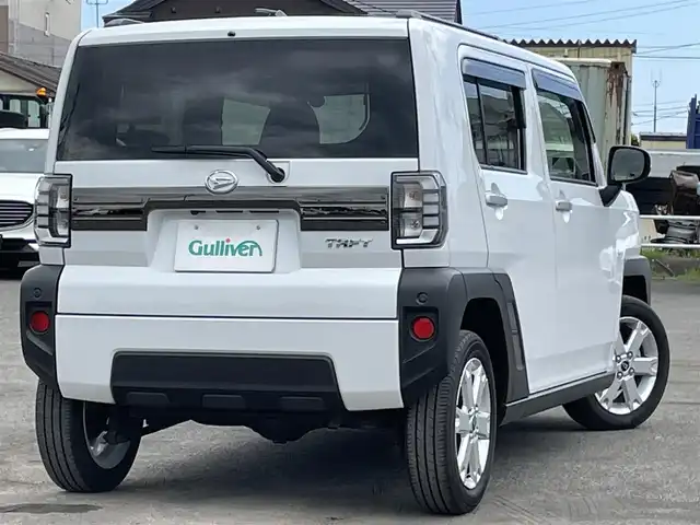 ダイハツ タフト G 道央・札幌 2024(令6)年 0.5万km シャイニングホワイトパール ４WD/ワンオーナー/ガラスルーフ/純正ディーラーOPナビ/CD/DVD/BT/フルセグ/衝突被害軽減ブレーキ/横滑り防止装置/レーンキープアシスト/コーナーセンサー/バックカメラ/ETC/ドライブレコーダー/アイドリングストップ/PWRMODE/前席シートヒーター/革巻きステアリング/ステアリングリモコン/電動パーキング/ブレーキホールド/レーダー探知機/プッシュスタート/スマートキー/LEDヘッドライト/オートライト/オートハイビーム/フォグランプ/電動格納ミラー/純正フロアマット/ドアバイザー/スペアキー/純正エンジンスターター/社外AW付冬タイヤ積込/165/65/R15/2023年/山9mm